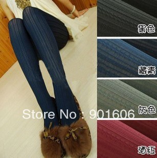 Free shipping new arrival thin vertical stripe coarse twist 140d socks pantyhose meat female Tights leggings for women