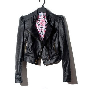 Free Shipping New Arrival Women's High Quality PU Leather,Lady's Casual Fashion Jacket Coat ED-080