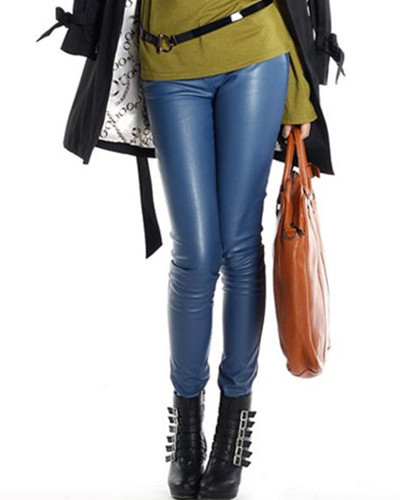 Free Shipping New Arrivals Fashion Colors Faux Leather Leggings High Quality Tights Skinny Women Pants