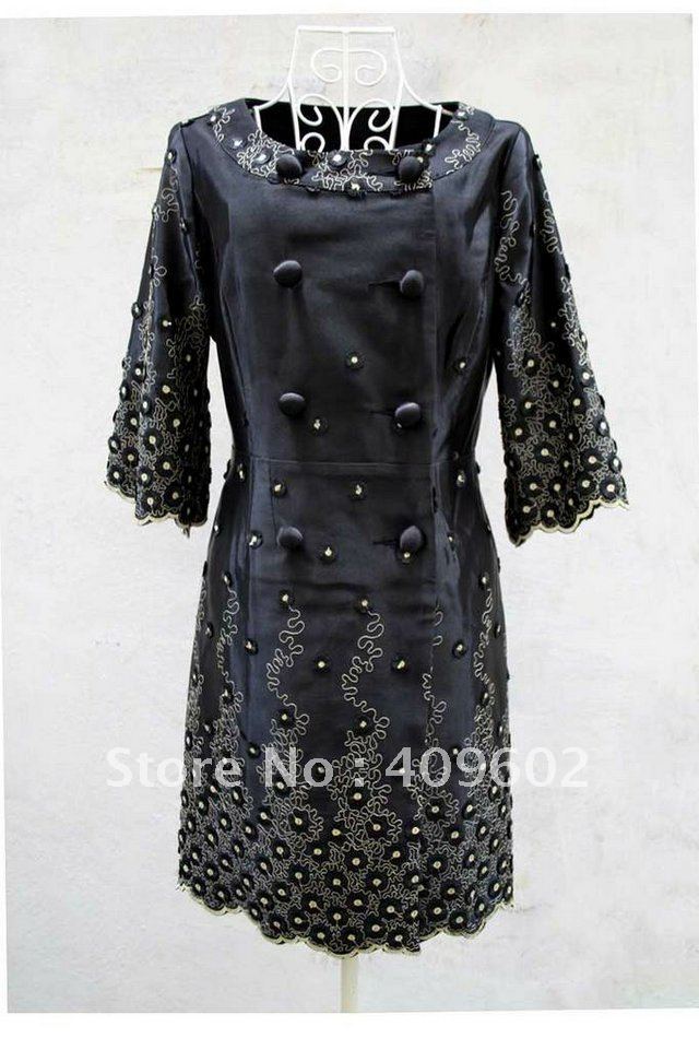 free shipping new black/beige Slim elegant embroidered women coats/ Skirt CC1008009.wholesale