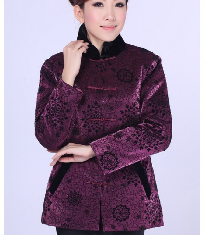 Free Shipping New Charming Chinese Women's style winter cotton jacket Purple SZ S M L XL XXL XXXL WJ6634