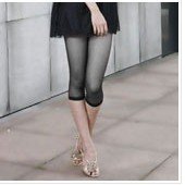 Free shipping - new Cool and refreshing corespun spandex fifth pants/lady sexy Pantyhose   gray  10pcs