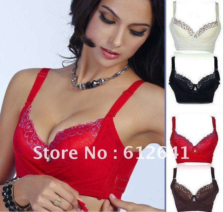 Free shipping!! New Design Luxury Super Boost Side Enhancer Hooks Breast Lift Push Up Bra B C Cup