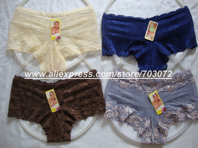 Free shipping,new designs,latest fashion lace brief,stock lady's panties sexy underwear lace boxer