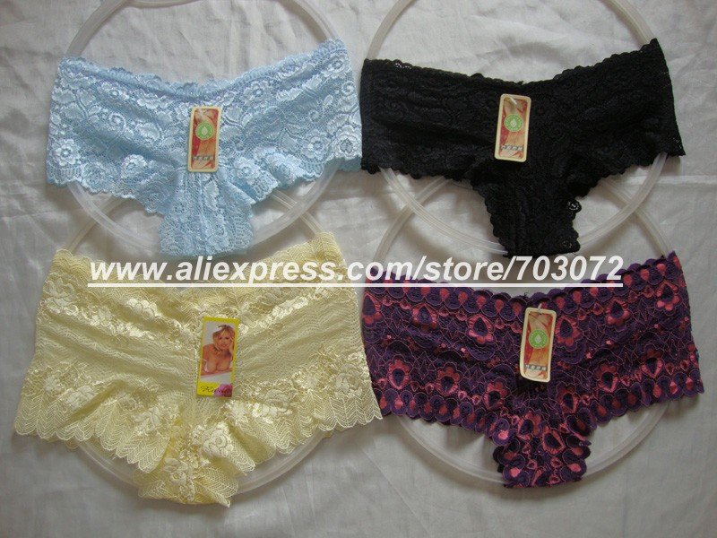 Free shipping,new designs,latest fashion lace brief,stock lady's panties sexy underwear lace boxer