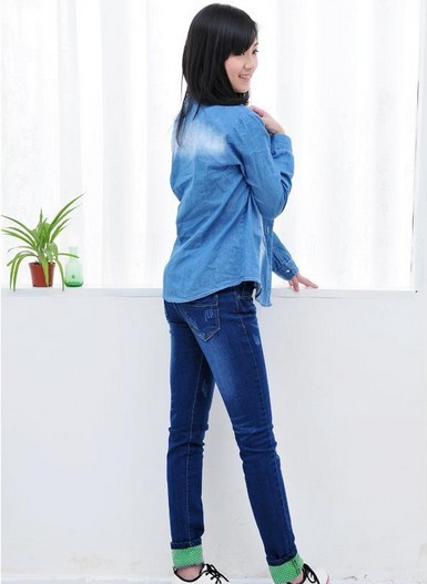 Free Shipping New Fashion Best Selling slim elastic women's jeans skinny pants women's pants trousers