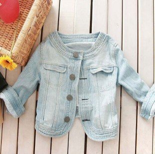 free shipping New fashion korea design women denim jackets lady short outerwear women casual o-neck jeans wear