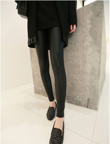 Free shipping new fashion Spring 2013 elastic excellent dull faux leather pants legging