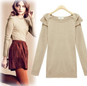 Free Shipping New fashion women o-neck Knitwear long sleeve bottoming shirt wool pullovers