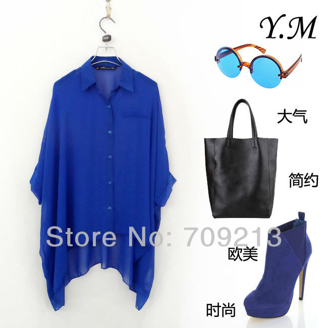 free shipping new fashion Women's chiffon shirt for manufacturer and retail Sexy asymetric style chiffon dress wholesale W0104