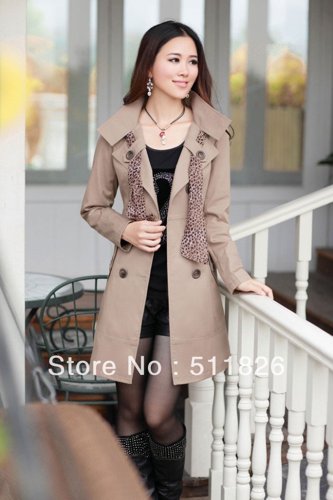 Free Shipping,new fashion Women's Slim Fit Double-breasted Trench Coat casual long Outwear with scarve,brand coat, 5219