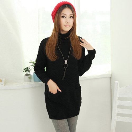 Free shipping   new fashon women's Long-sleeved Turtlenck Knitwear Four Colors Choose retali & wholesale#12378