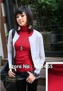 Free Shipping New Fation Womens Knitting High Neck Sweaters Colorful Wholesale 1Pcs/Lot Hot