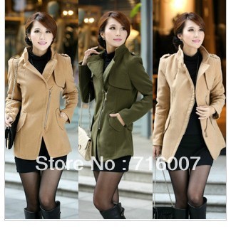 Free shipping new hot 2012 popular  Womens wool short leisure fashion collar jacket cheap