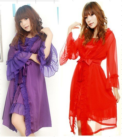 free shipping New hot The most charming Women's two-piece sling nightgown + nightgown