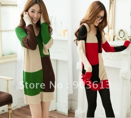 Free shipping new korean fashion lovely spring autumn and winter with bag peach collar sweater knitwear pullovers