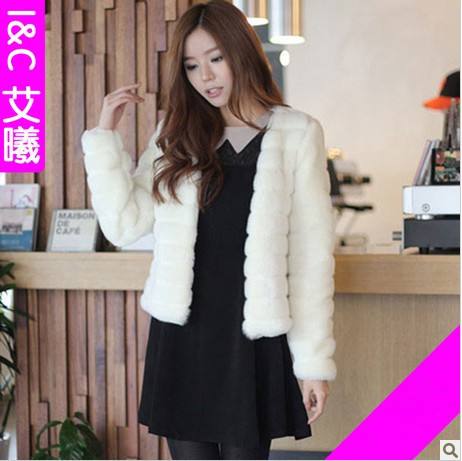 Free shipping + New Korean imitate otter rabbit short faux Fur  coat