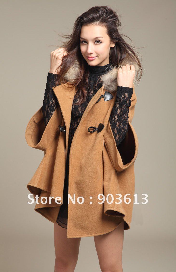 free shipping New korean  wool jacket  hort button AP ask cloak