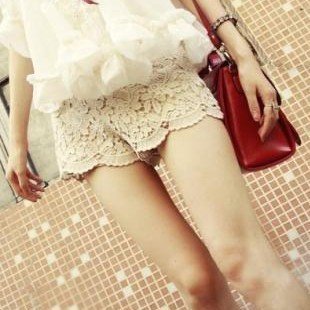 Free Shipping New Lace Vintage Flower Lady Hot Shorts Pant