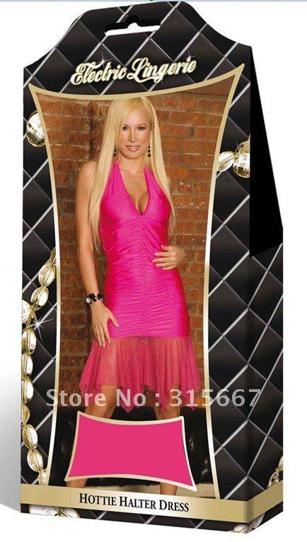 free shipping new model Sexy lingeries  women / chiffon /clubewear /Hottie Halter  dress L085