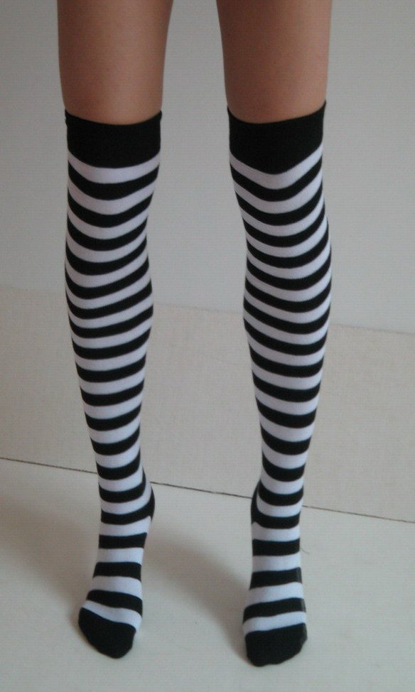 Free shipping!!New Nylon Striped Stockings