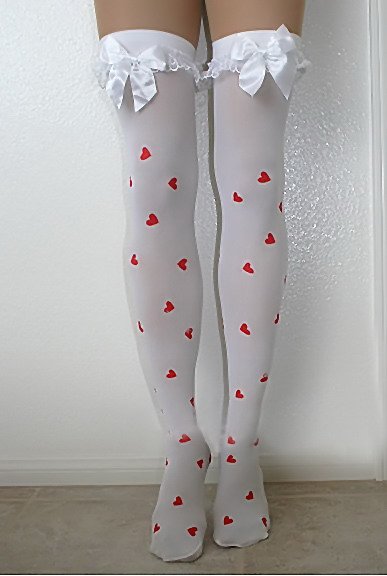 Free shipping!!New Opaque Heart Stockings