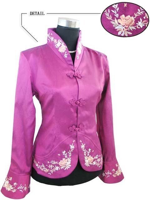 Free Shipping New Pink Chinese style Women's evening jacket Sz:8-10-12-14-16 JL0321