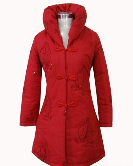 Free Shipping New Red Chinese winter cotton Women's Jacket/coats-3xl JK0055