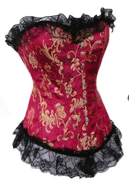 Free shipping!! New Sexy Flower Brocade Metal Boning Corset