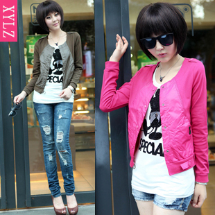 Free shipping new spring and autumn ladies fashion slim leisure thin jackets wholesale and retail