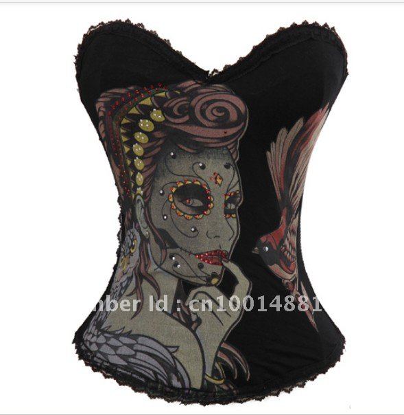 Free shipping!! New Strapless Boned Corset Black sexy lingerie wholesale retail