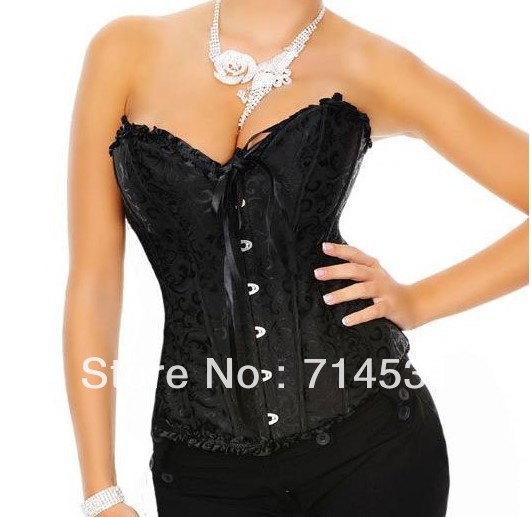 Free Shipping!  New Strapless Boned Corset Black/White/Red/Purple Sexy Lingerie Wholesale Retail 2195