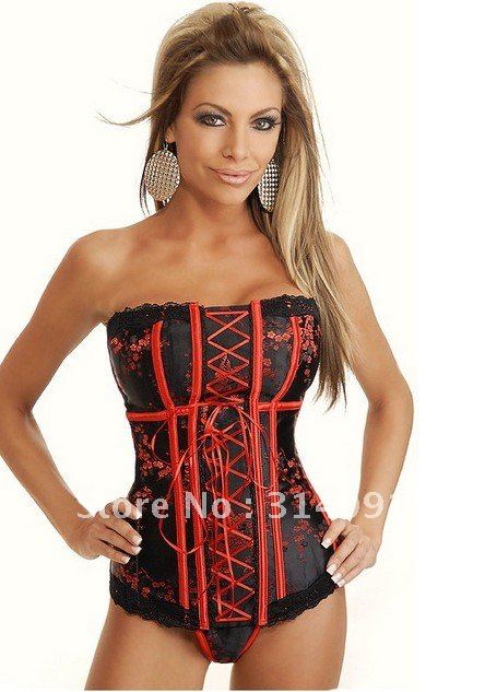 Free shipping ! New style sexy corset with lace,sexy lingerie,body lift shaper boned corset Wholesale retail 8174