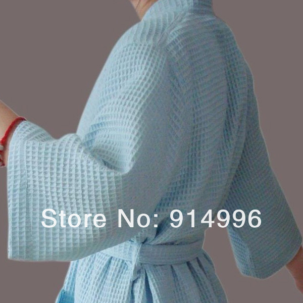 free shipping new style spring summer short sleeve waffle robe cheap kimonos