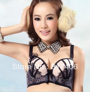 Free Shipping New Style Vintage Fantoon Ladies Gathering Bra sets Lady's Underwear Sets Wholesale and Retail