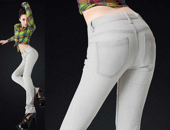 Free shipping new style women's fashion jeans skinny pants low-waist jeans female, Hot sale!