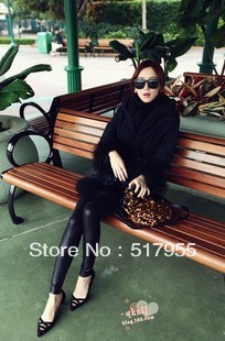 Free Shipping  NEW Vivi magazine the trend of fashion popular leather ankle length legging