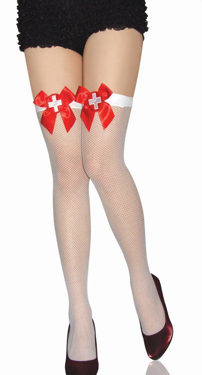 Free shipping!!New White mesh Nurse Stockings