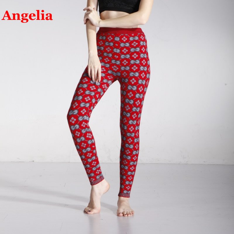 Free Shipping New  winter women plus size flower of silk cotton  warm legging thermal underwear long john pant trousers