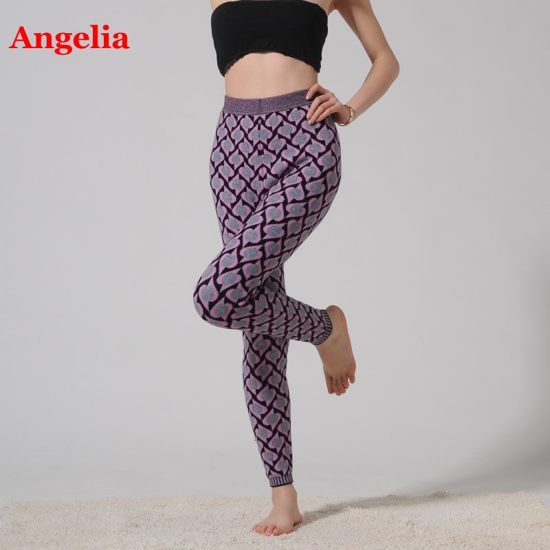 Free Shipping New  winter women plus size peg-top printed  warm legging thermal underwear long john pant trousers