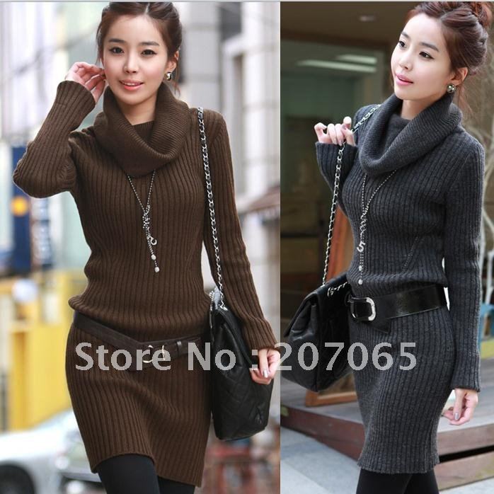 Free shipping NEW! women dress,sweaters dress,ladies' knit dress 4 colour