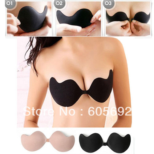 Free Shipping New Women Invisible Magic Push Up Bra Self Adhesive Backless Strapless Sticker Cup A B C S337