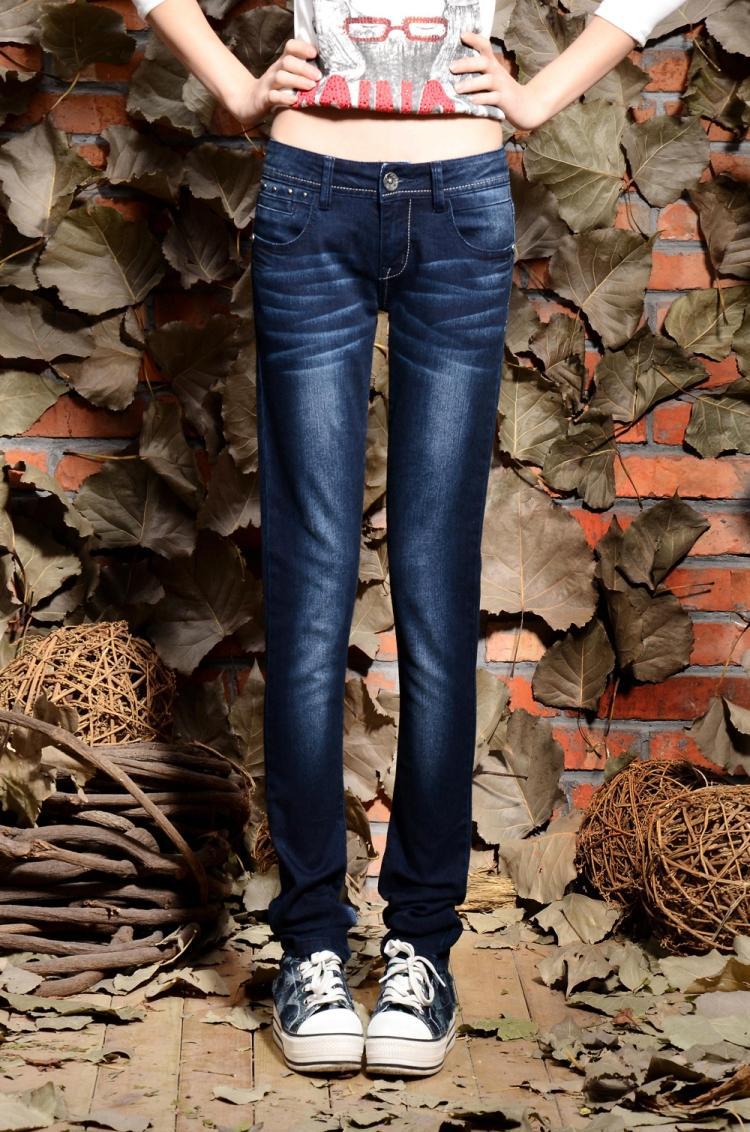 Free shipping new women jeans low-waist straight female brand fashion style jeans female trousers tb066