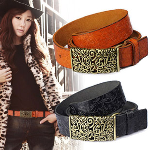 Free shipping new women's fashion leather all-match genuine belts wholesale and retail