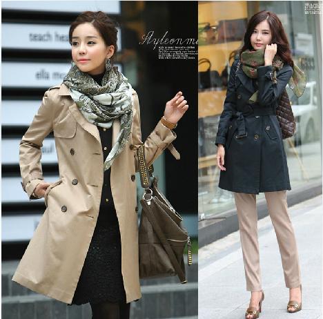 Free shipping new Women's Spring and Autumn Long  Slim trench#Y340