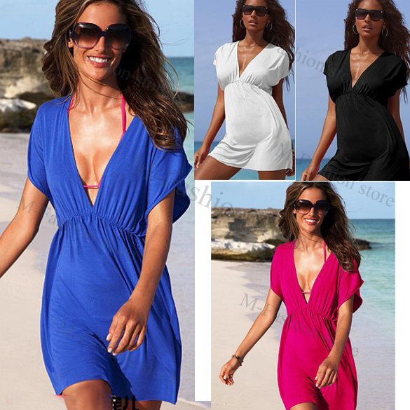 Free shipping New Women Sexy Nylon swimming Swimwear Bikini Cover Up Beach Mini Dress wears