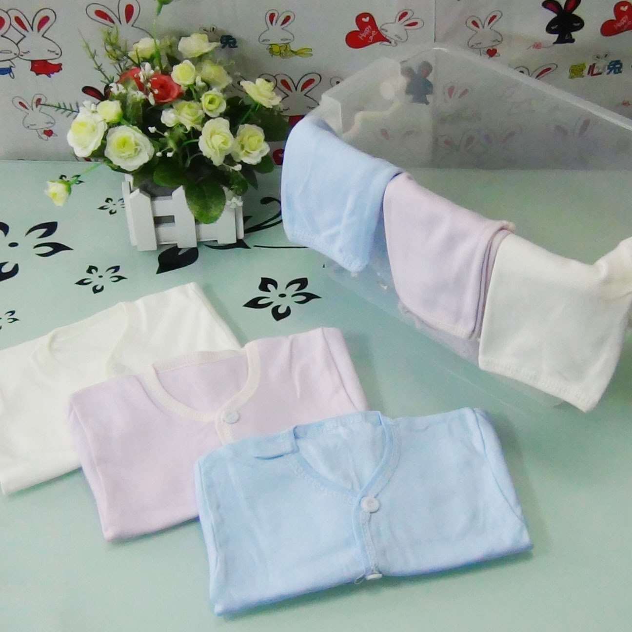 Free shipping Newborn underwear 100% cotton baby  Coat+trousers /set