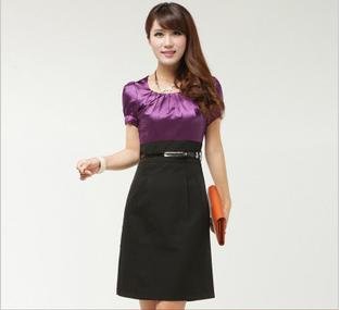 Free shipping , Newest European Women 's Formal Elegant Trendy Dresses ,OL Ladies ' Work Simple Skirts , Wholesale , A206