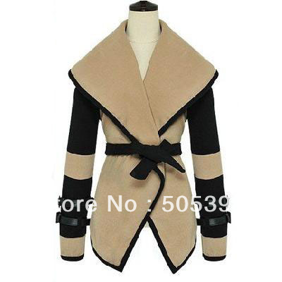 Free shipping Newest Formal OL Spring Winter Outwear Coat Polyster With Sashes Women's Jacket CY0045