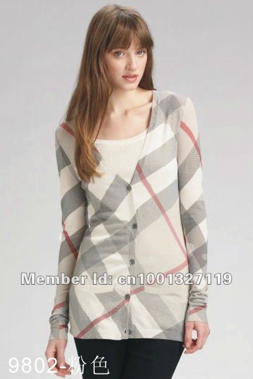 free shipping Newly arrived women brand shirts, classic plaid V-NECK shirt, Women Long sleeve Shirt